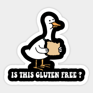 Gluten Free - Funny Duck Sticker